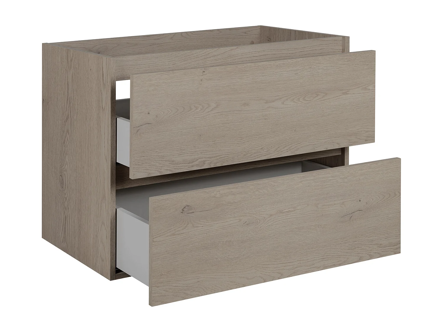 Meuble de salle de bain 80 cm, Couleur: Chêne Foncé, 80 x 57 x 46 cm, sans plan de travail