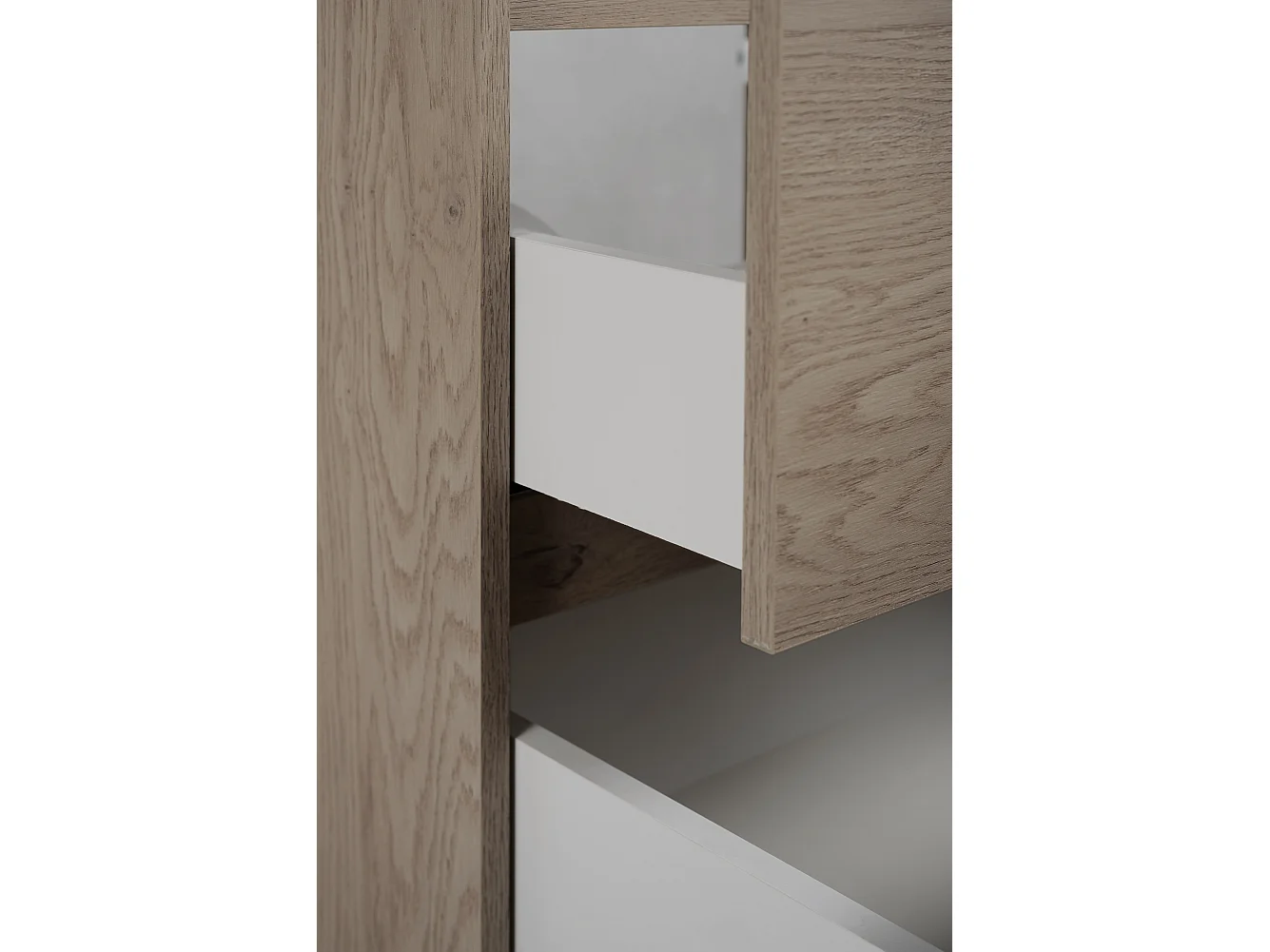 Meuble de salle de bain 80 cm, Couleur: Chêne Foncé, 80 x 57 x 46 cm, sans plan de travail