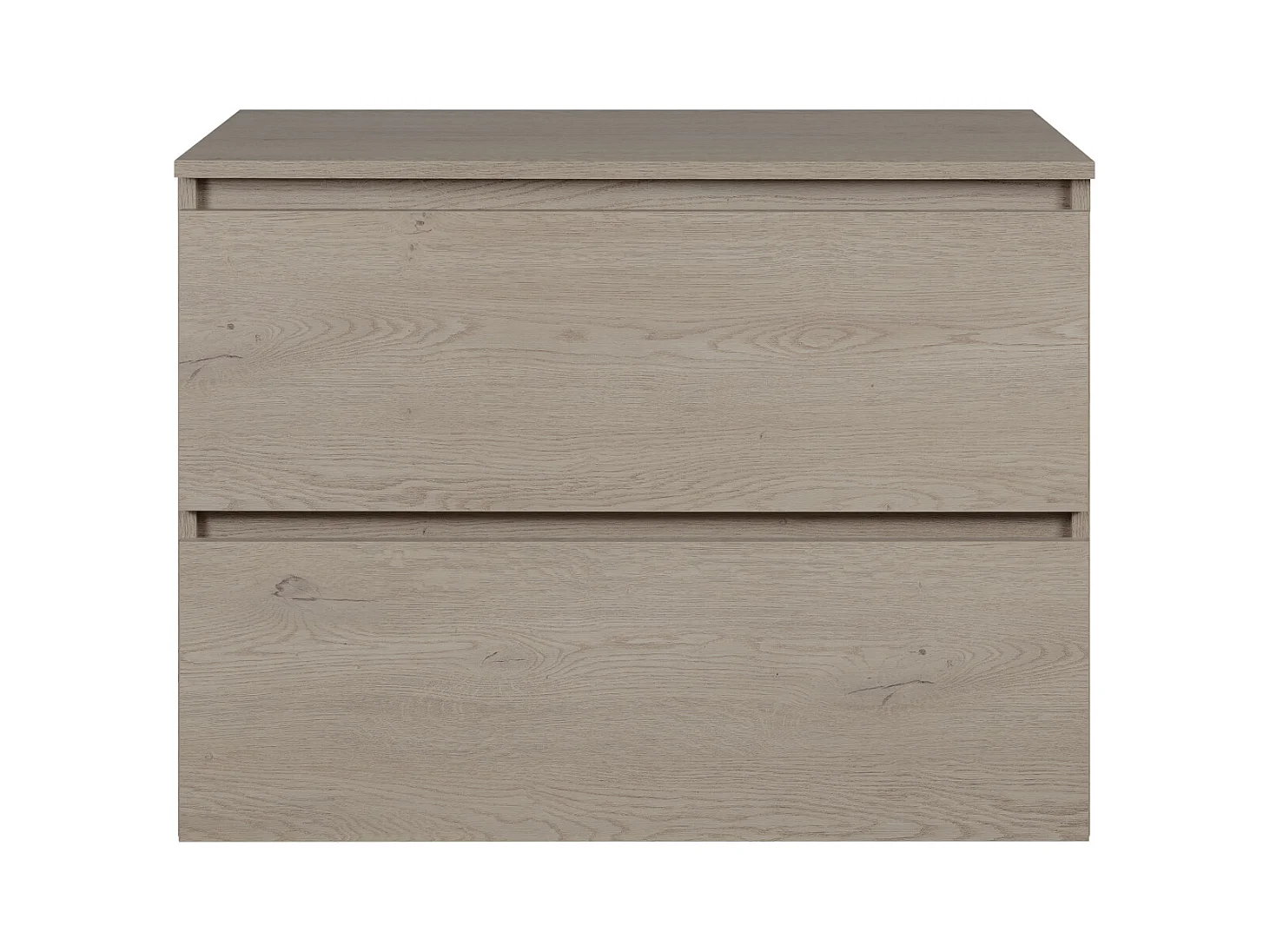 Meuble de salle de bain 80 cm avec plan de travail supérieur, Couleur: Chêne Foncé, 80 x 57 x 46 cm