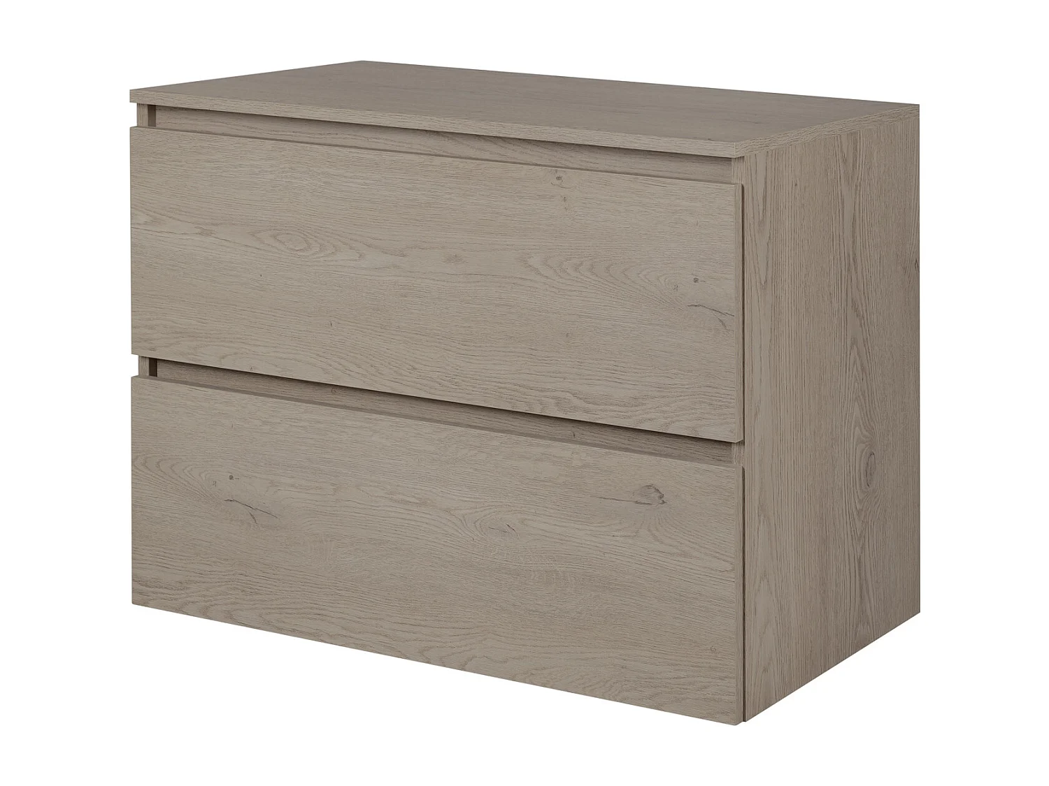 Meuble de salle de bain 80 cm avec plan de travail supérieur, Couleur: Chêne Foncé, 80 x 46 x 60,7 cm