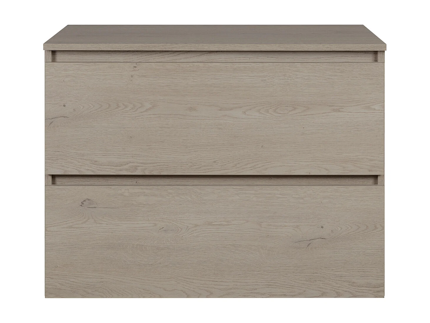 Meuble de salle de bain 80 cm avec plan de travail supérieur, Couleur: Chêne Foncé, 80 x 46 x 60,7 cm