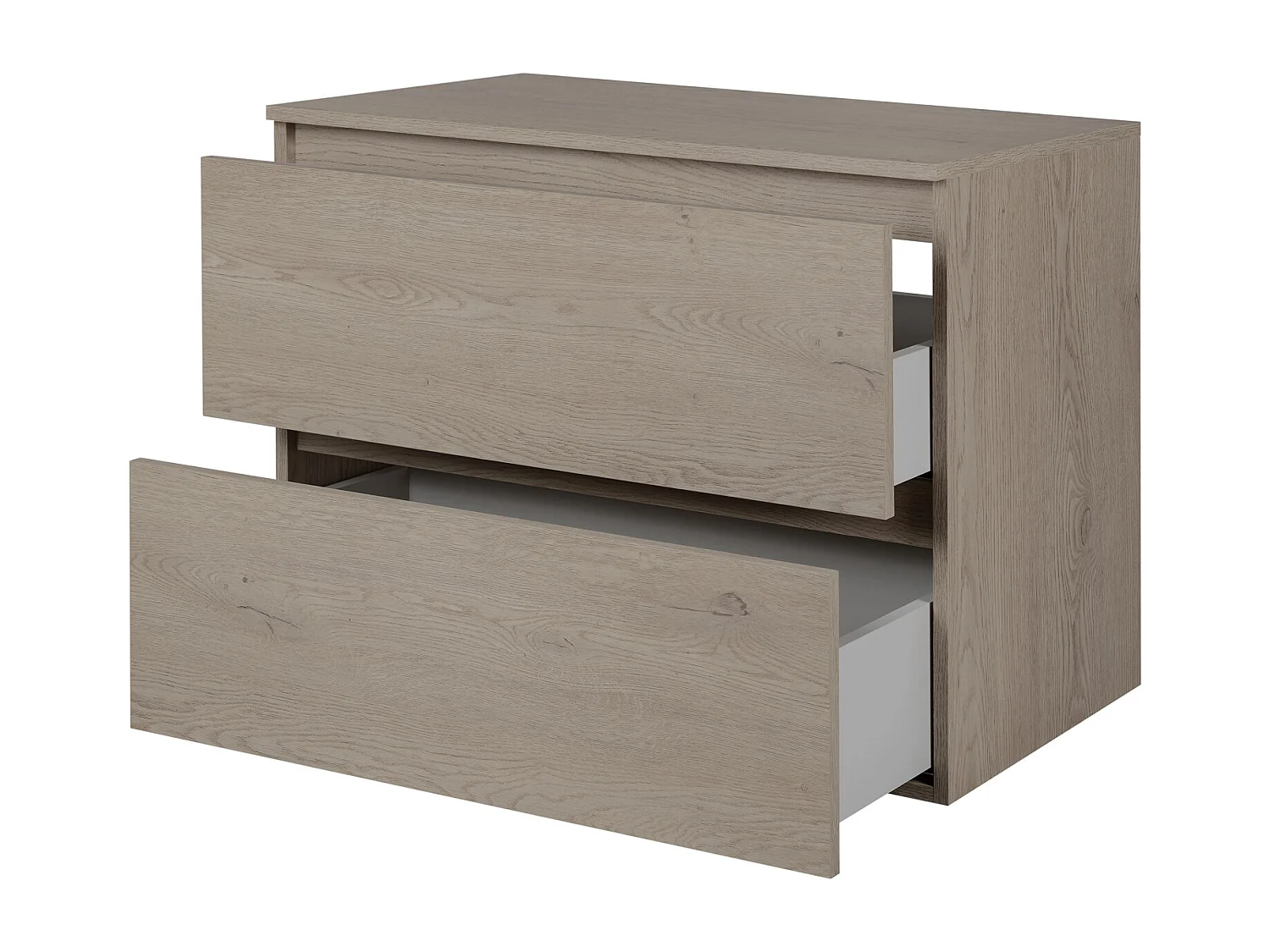 Meuble de salle de bain 80 cm avec plan de travail supérieur, Couleur: Chêne Foncé, 80 x 46 x 60,7 cm