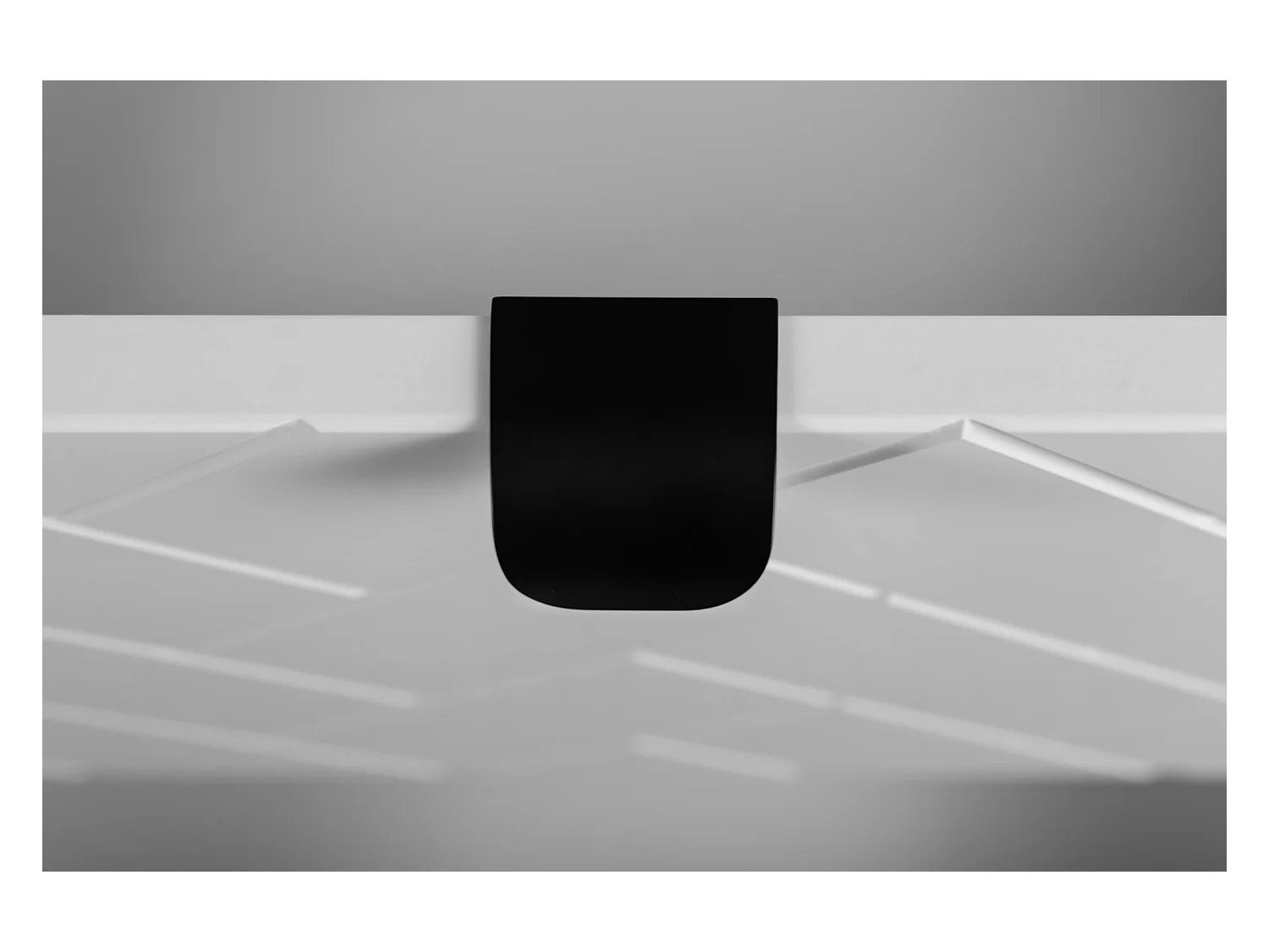 Meuble de salle de bain, Blanc Mat, 160 x 57 x 46 cm, poignées noires