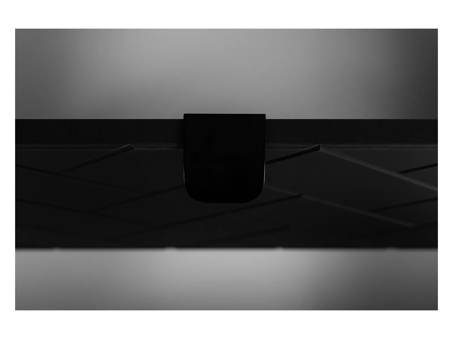 Meuble de salle de bain, Noir Mat, 80 x 57 x 46 cm, poignées noires