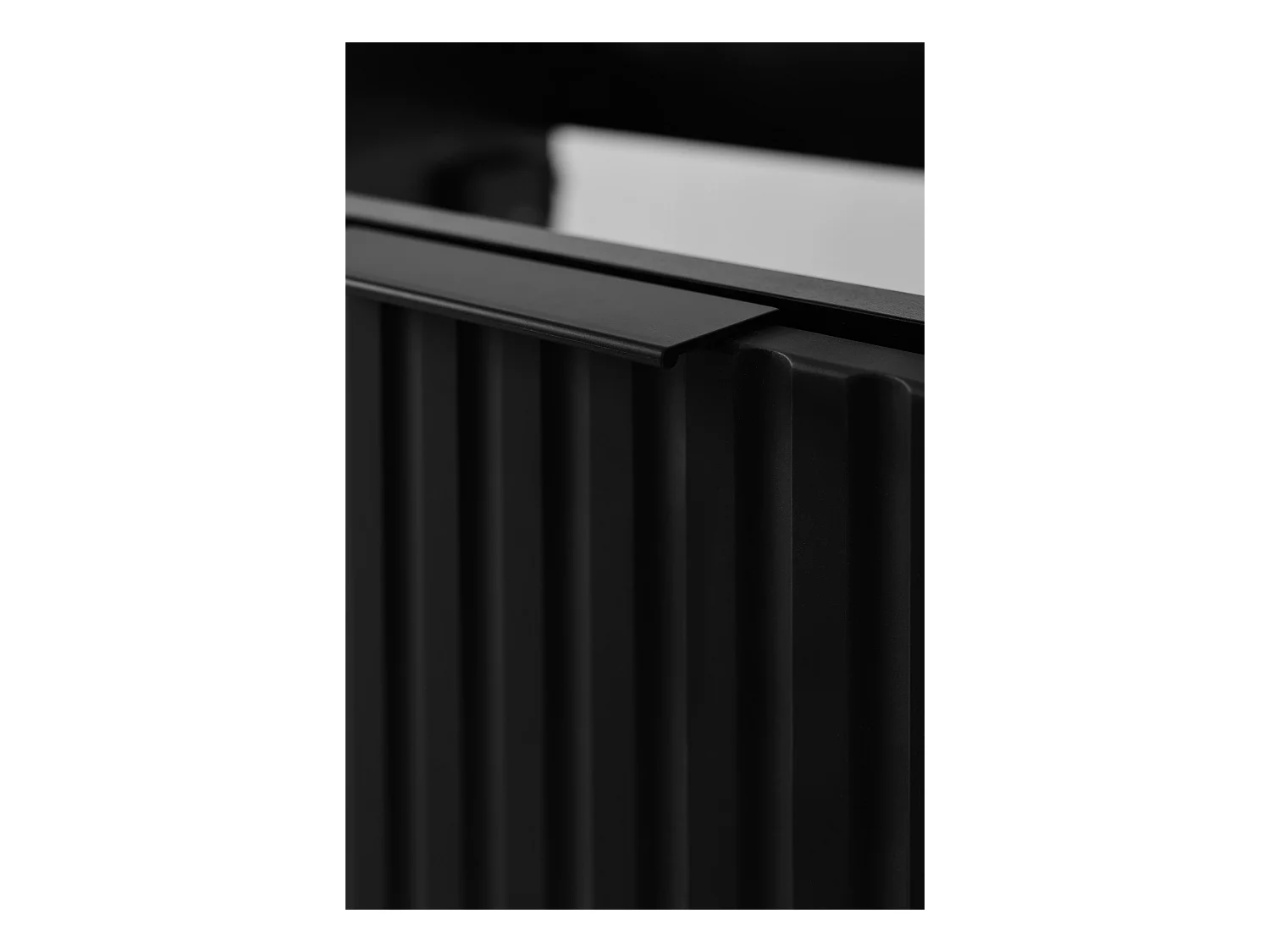 Meuble vasque, Noir + poignée noire, 80 x 57 x 46 cm