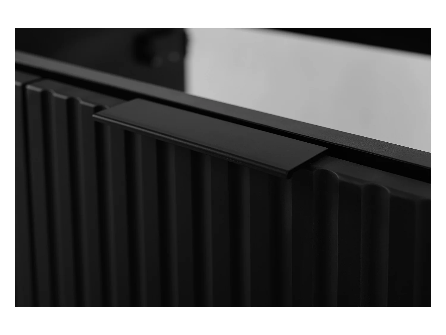 Meuble vasque, Noir + poignée noire, 80 x 57 x 46 cm