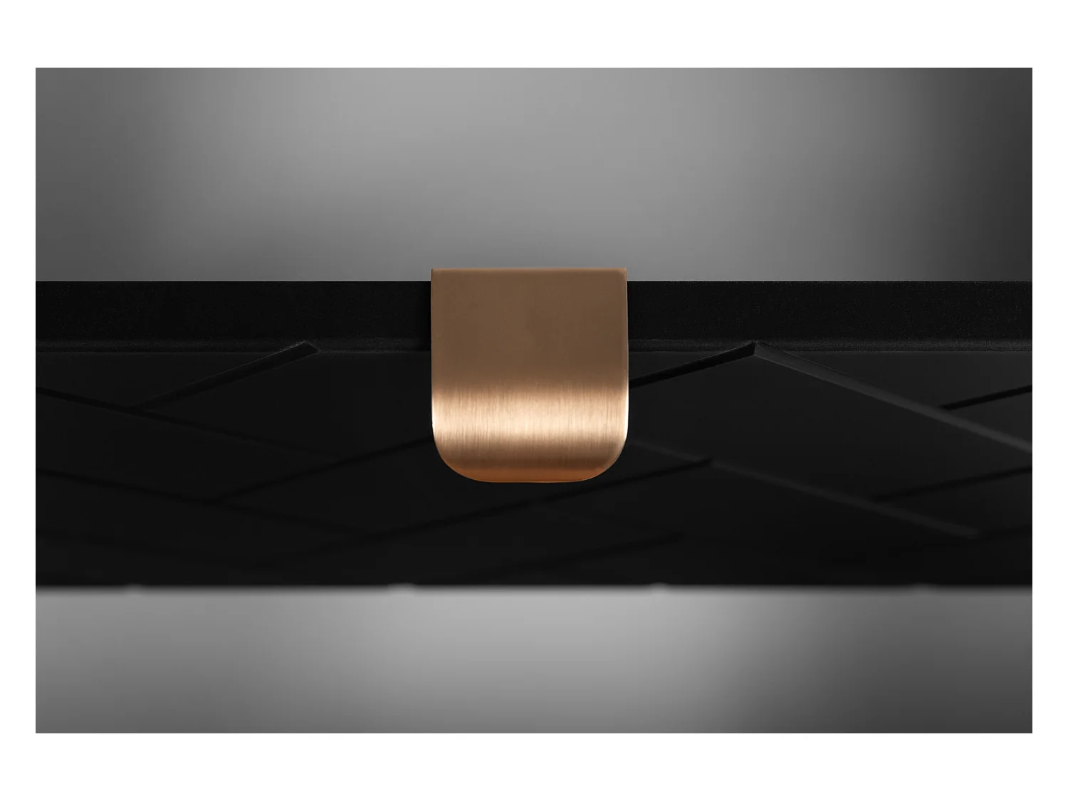 Meuble de salle de bain, Noir Mat, 120 x 57 x 46 cm, poignées dorées