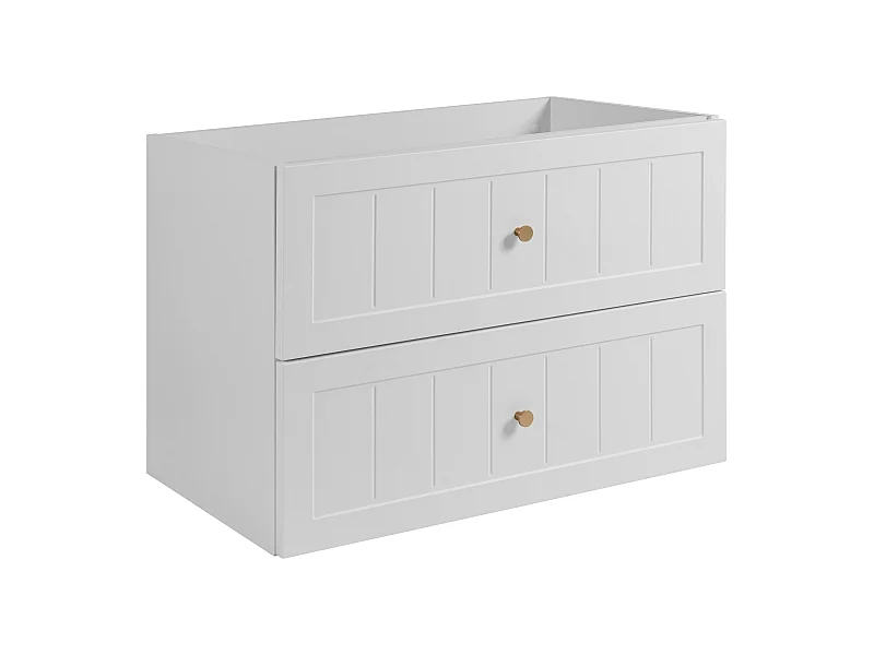 Waschtischunterschrank im klassischen Stil, weiß, 80 x 57 x 46 cm