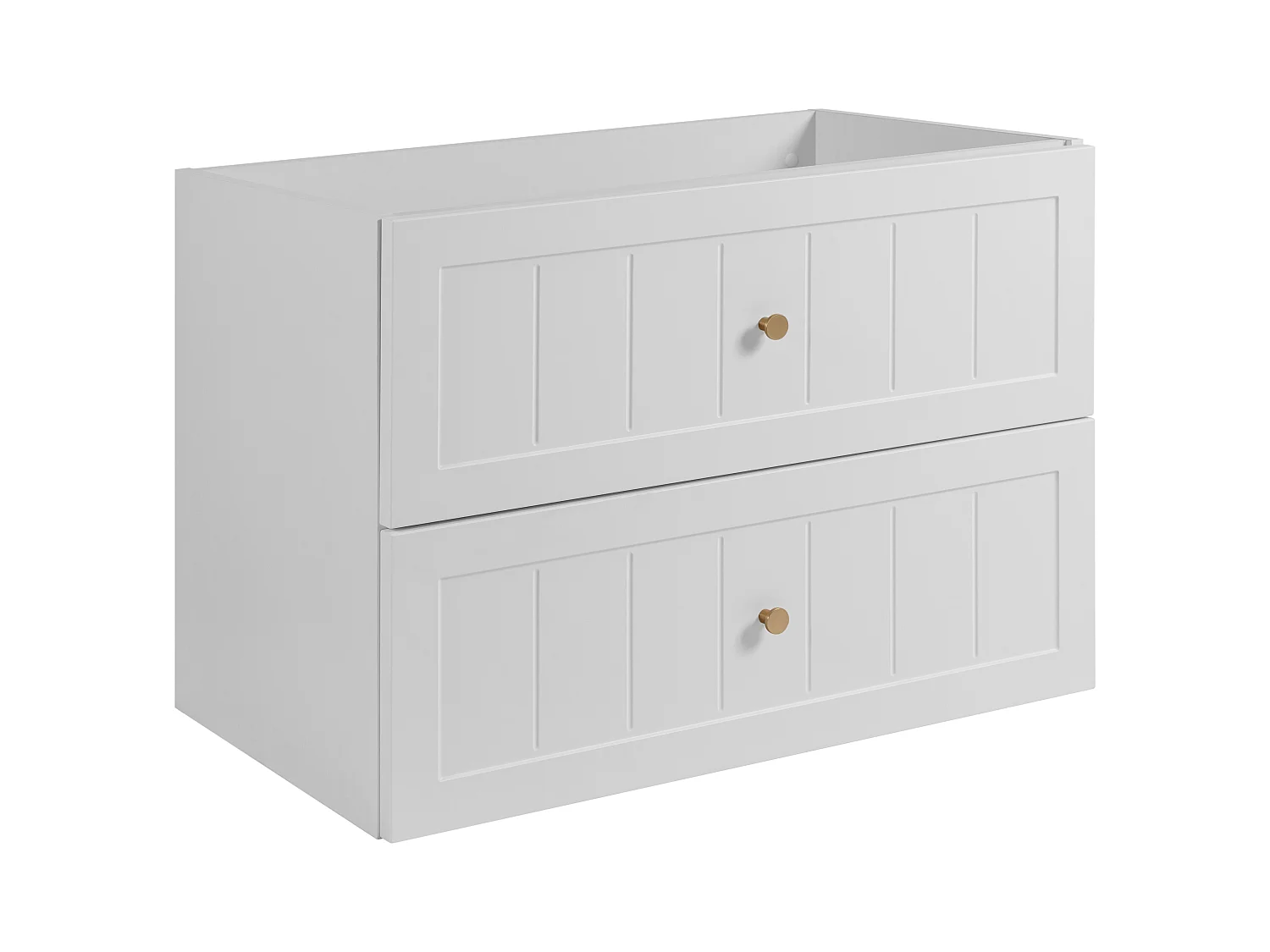 Meuble sous lavabo de style classique, blanc, 80 x 57 x 46 cm