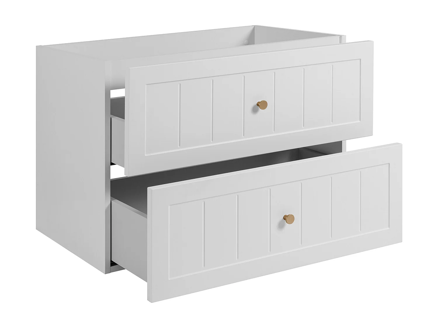 Meuble sous lavabo de style classique, blanc, 80 x 57 x 46 cm