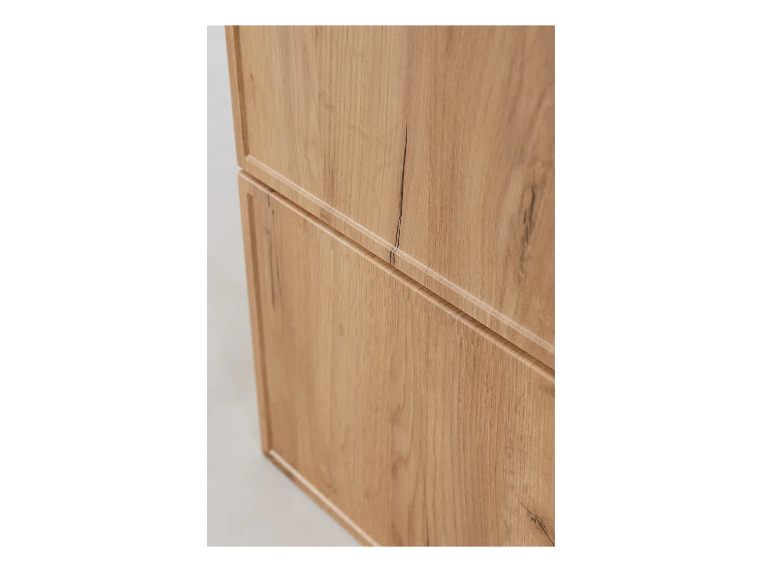 Badezimmerschrank, Craft-Eiche, schwarzer Griff, 46 x 60 x 57 cm