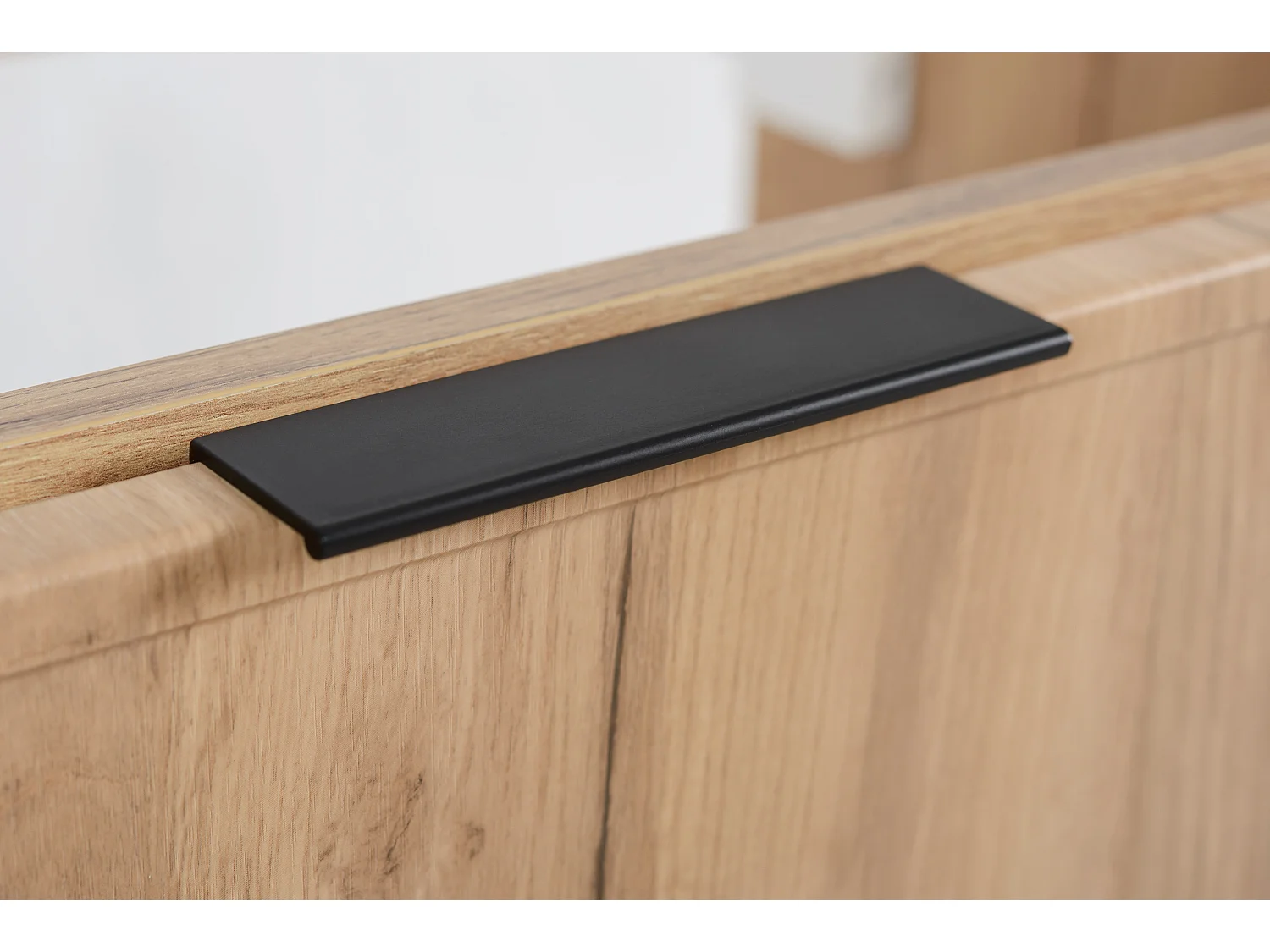 Meuble de salle de bain, Chêne Craft, poignée noire, 46 x 60 x 57 cm