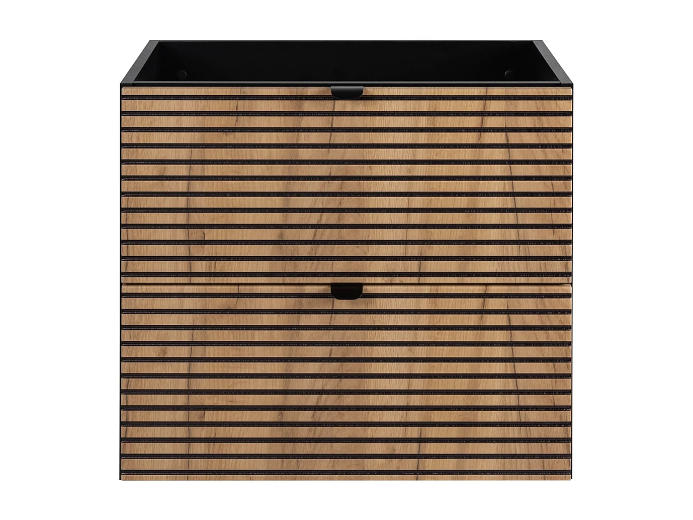 Meuble de salle de bain, Noir Mat, 60 x 57 x 46 cm