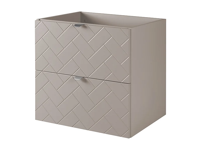 Mueble de baño, Cashmere, 60 x 57 x 46 cm, tiradores plateados