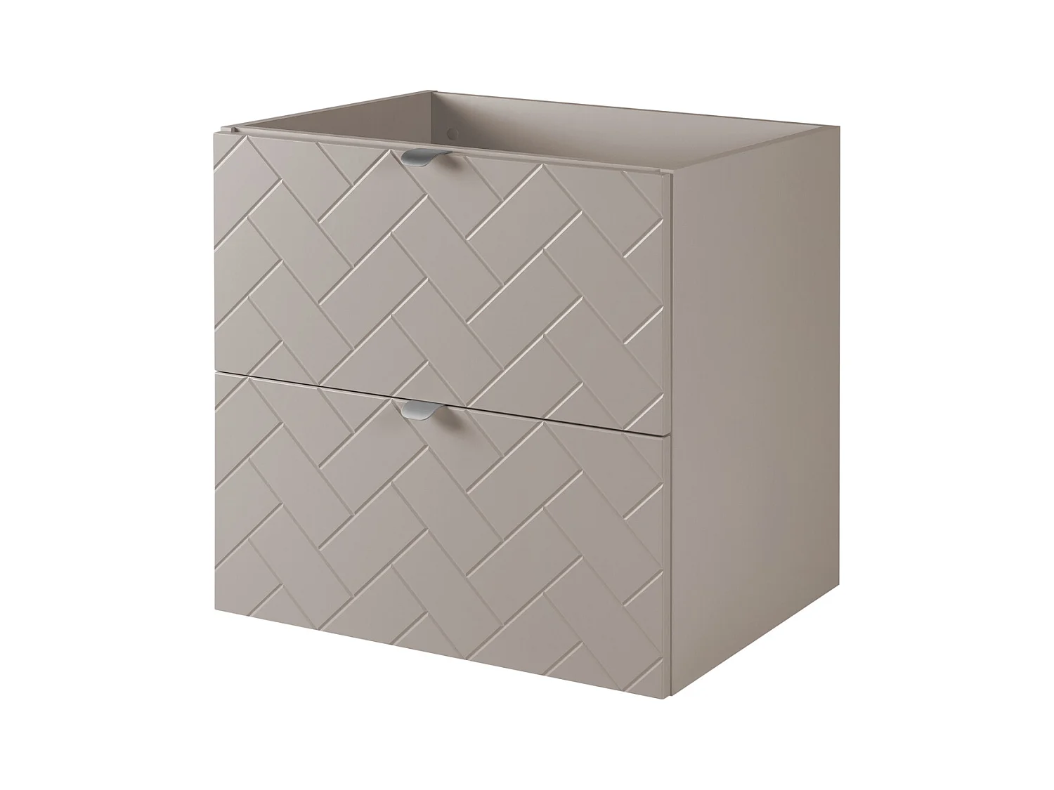 Meuble de salle de bain, Cachemire, 60 x 57 x 46 cm, poignées argentées