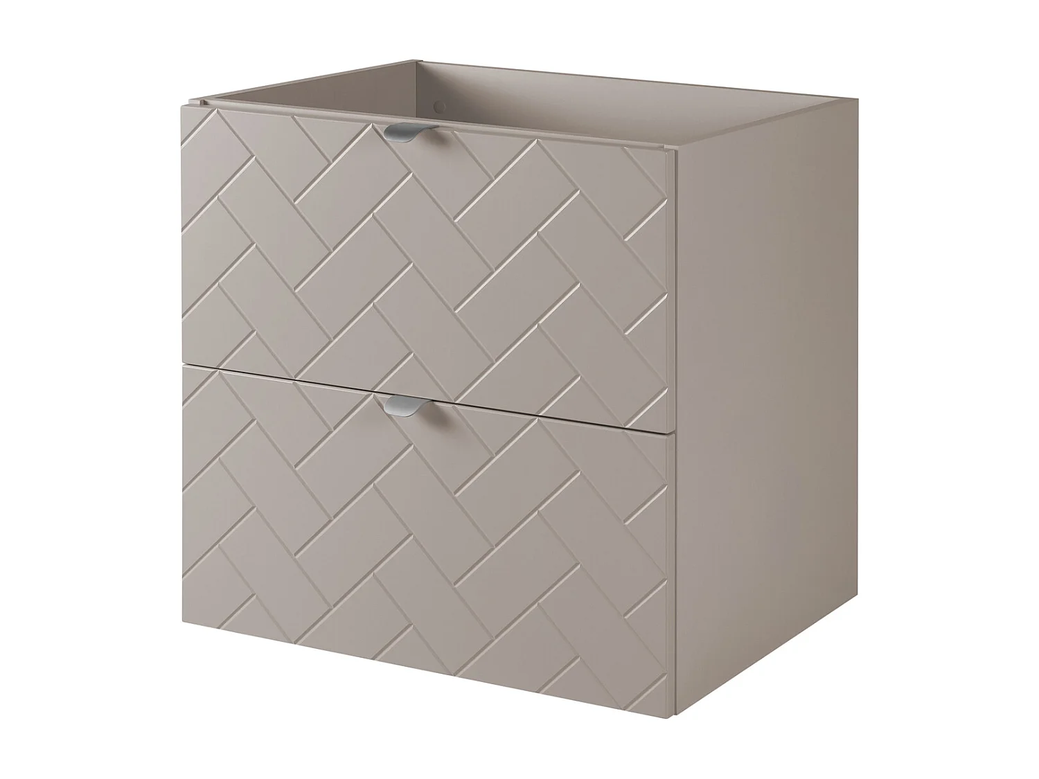 Meuble de salle de bain, Cachemire, 60 x 57 x 46 cm, poignées argentées