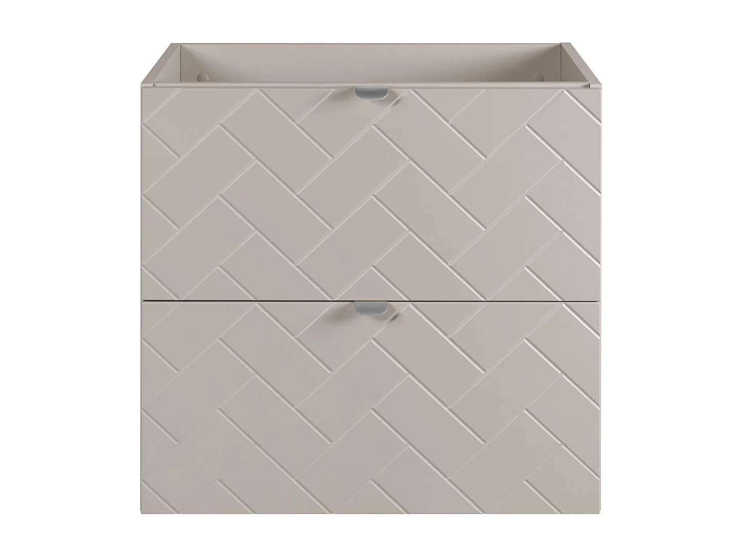 Meuble de salle de bain, Cachemire, 60 x 57 x 46 cm, poignées argentées