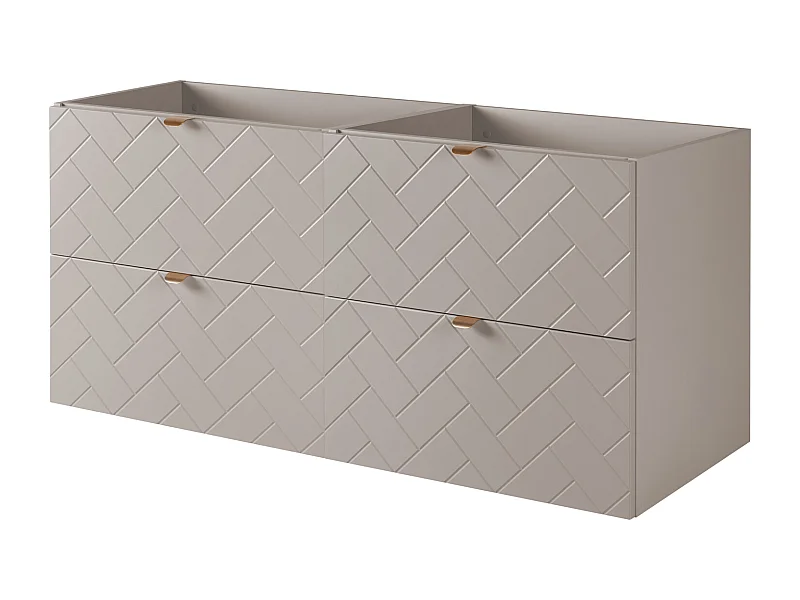 Meuble de salle de bain, Cachemire, 120 x 57 x 46 cm, poignées dorées