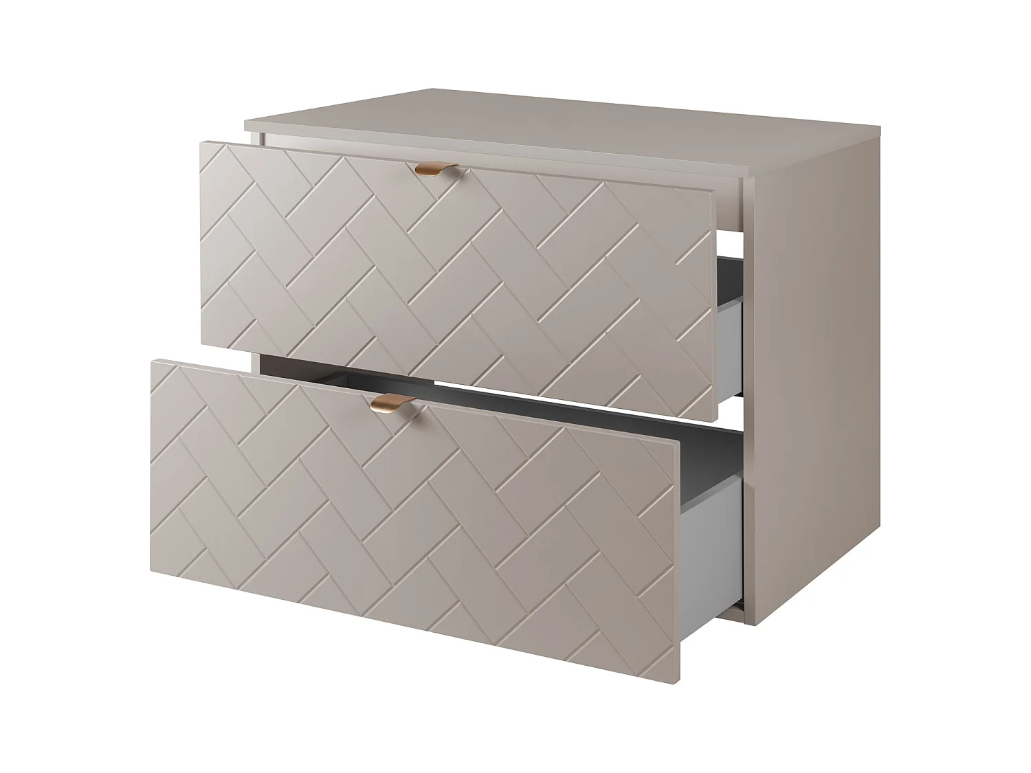 Meuble de salle de bain, Cachemire, 80 x 57 x 46 cm, poignées dorées