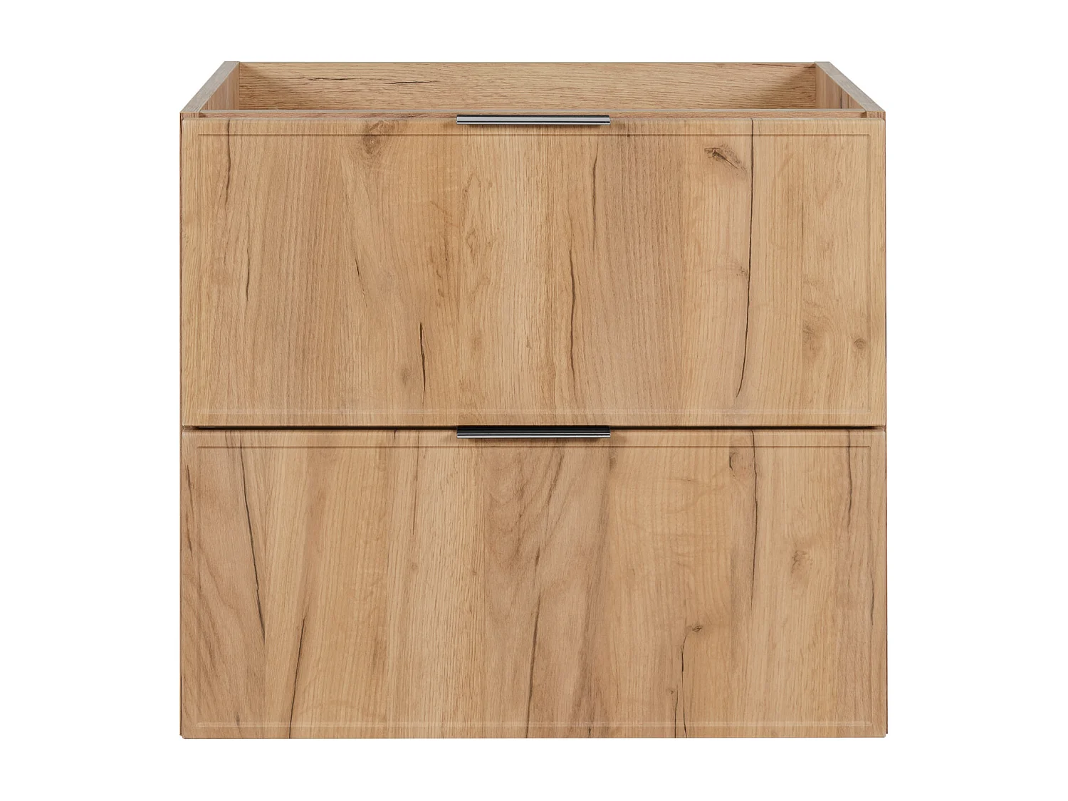 Meuble de salle de bain, Chêne Craft, poignée argentée, 46 x 60 x 57 cm