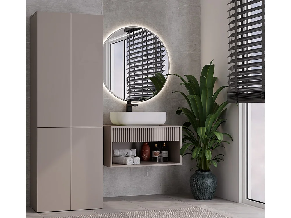 Badkamermeubel, Klei, 60 x 30 x 174 cm