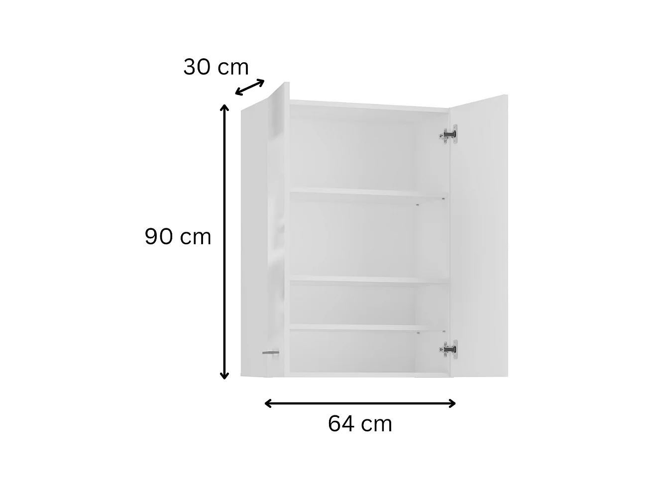 Armoire pour machine à laver, 30 x 64 x 90 cm, Chêne Artisanal
