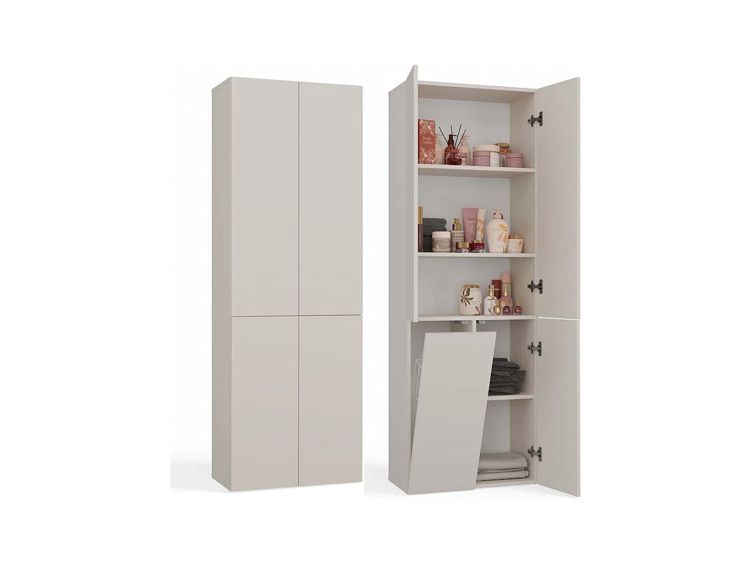 Meuble de salle de bain, Cachemire, 60 x 30 x 174 cm