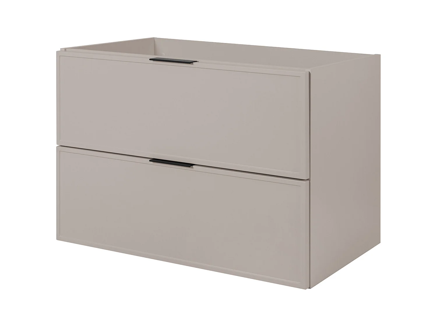 Mobile da bagno, Cashmere, maniglia nera, 46 x 80 x 57 cm