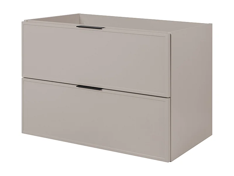 Mobile da bagno, Cashmere, maniglia nera, 46 x 80 x 57 cm