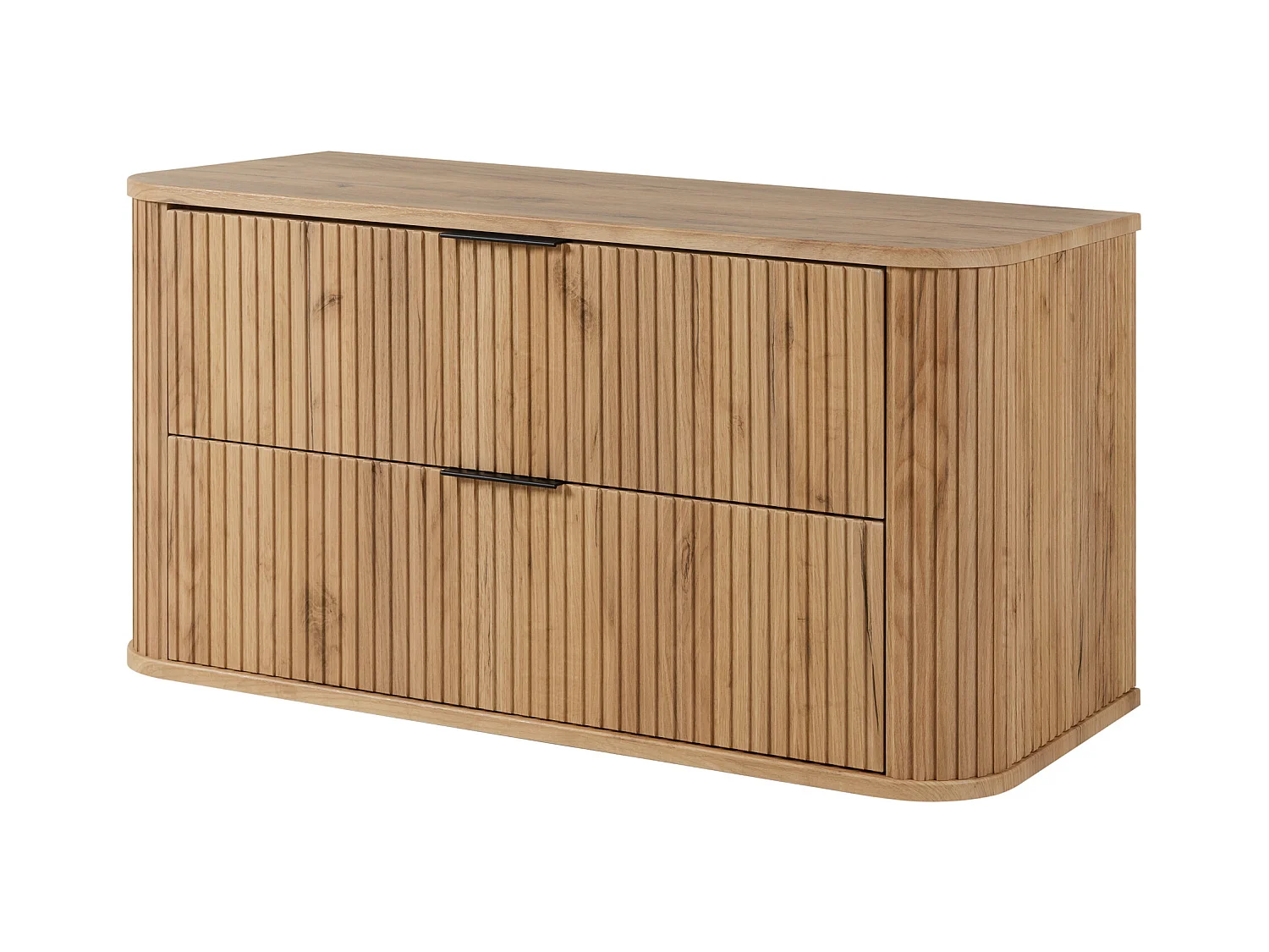 Meuble de salle de bain, Chêne Craft, poignée noire, 41,5 x 100 x 51,7 cm