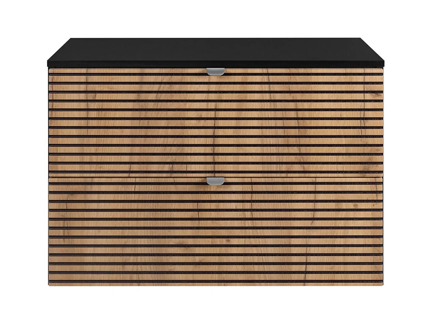 Meuble de salle de bain, Noir Mat, 80 x 57 x 46 cm