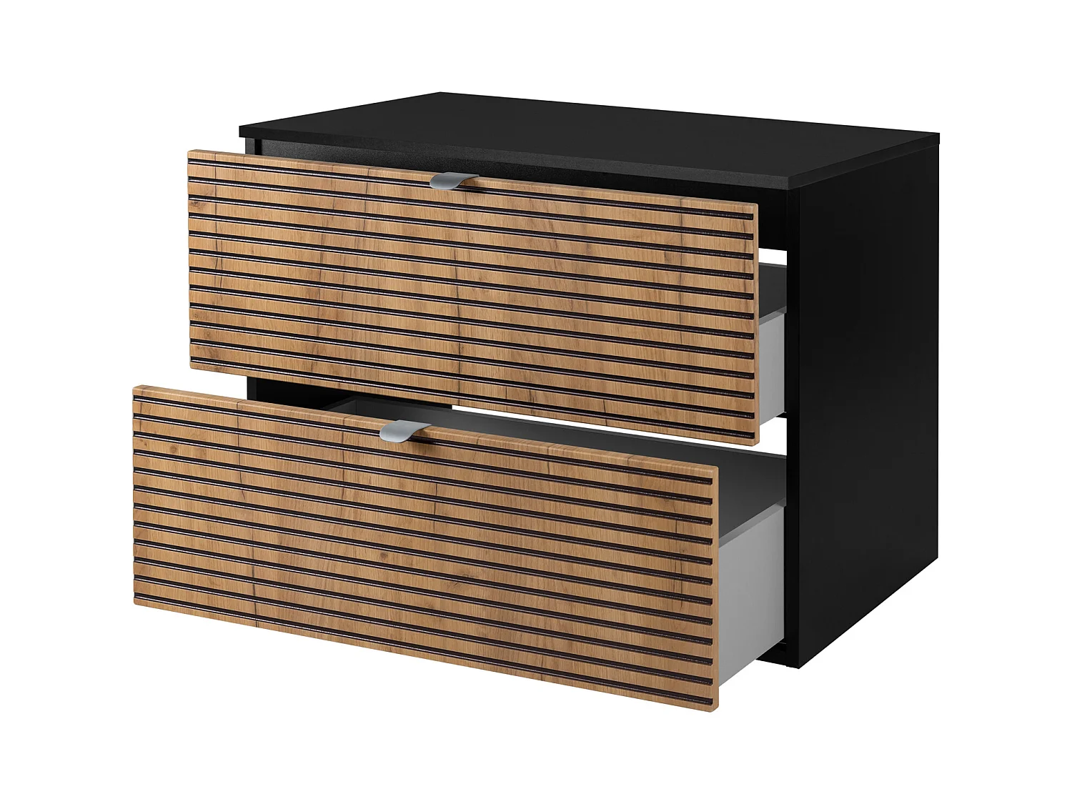 Meuble de salle de bain, Noir Mat, 80 x 57 x 46 cm