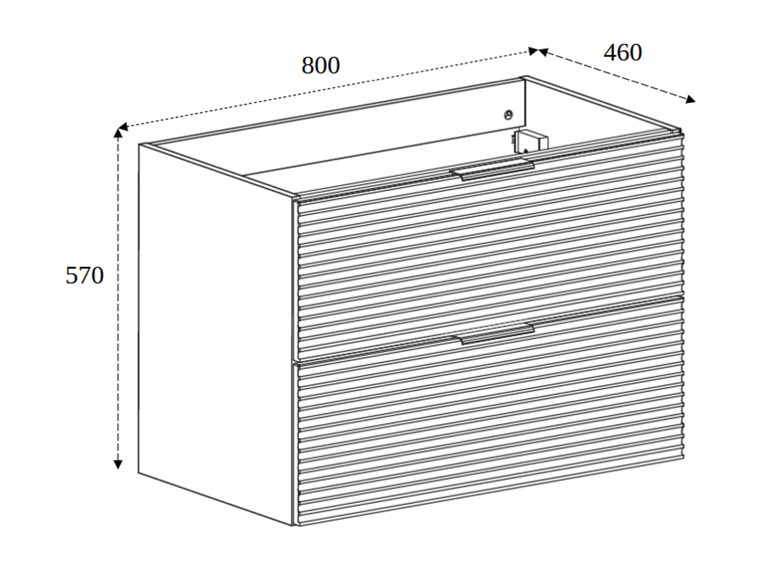 Mobile da bagno, Nero Opaco, 80 x 57 x 46 cm