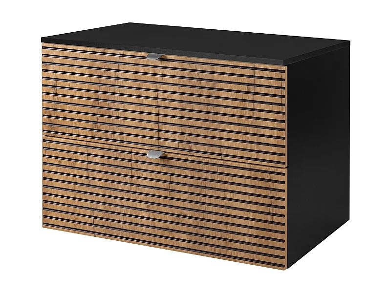 Meuble de salle de bain, Noir Mat, 80 x 57 x 46 cm