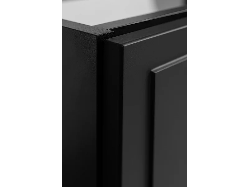 Meuble sous lavabo de style classique, noir, 160 (2 x 80) x 57 x 46 cm