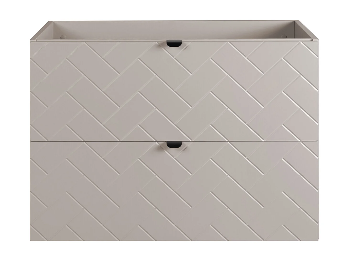 Meuble de salle de bain, Cachemire, 80 x 57 x 46 cm, poignées noires