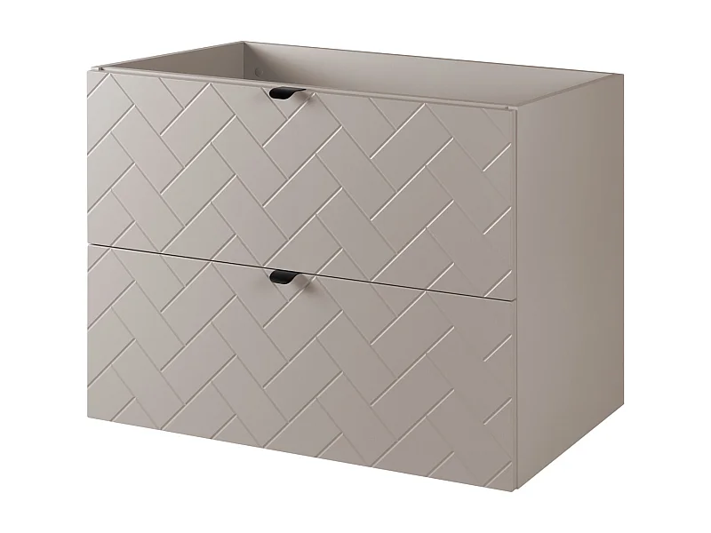 Meuble de salle de bain, Cachemire, 80 x 57 x 46 cm, poignées noires