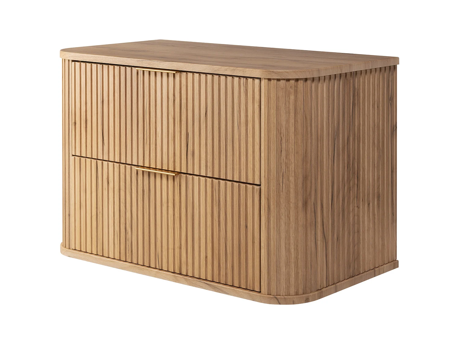Meuble de salle de bain, Chêne Craft avec poignée dorée, 80,4 x 51,7 x 41,5 cm