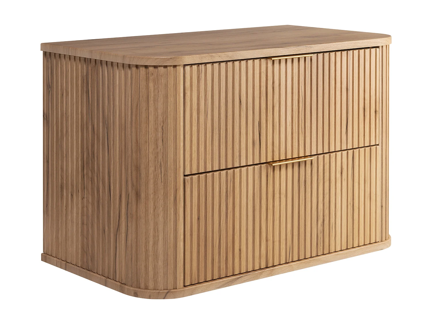 Meuble de salle de bain, Chêne Craft avec poignée dorée, 80,4 x 51,7 x 41,5 cm