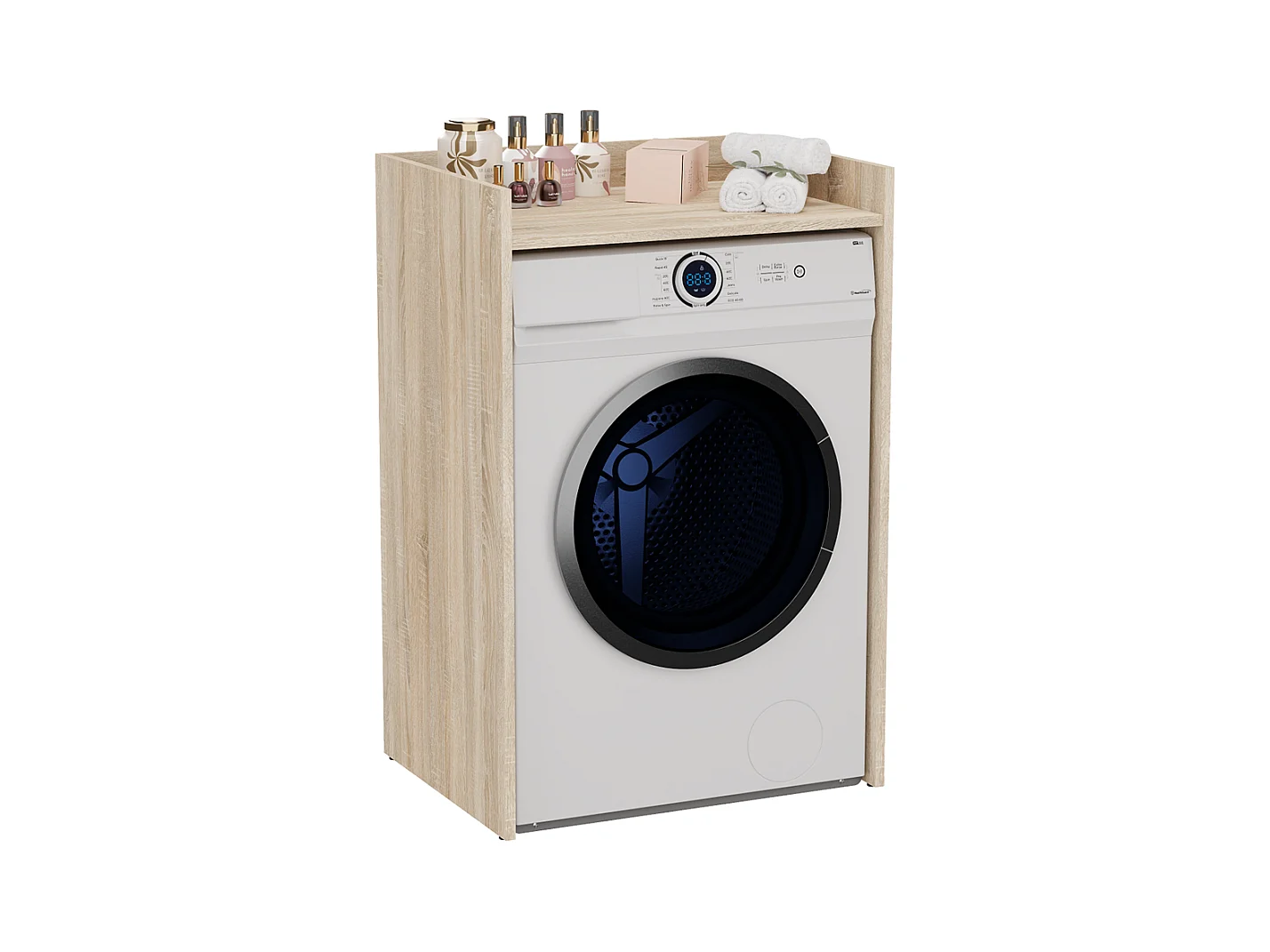 Mueble para lavadora, roble Sonoma, 64 x 97,5 x 50 cm