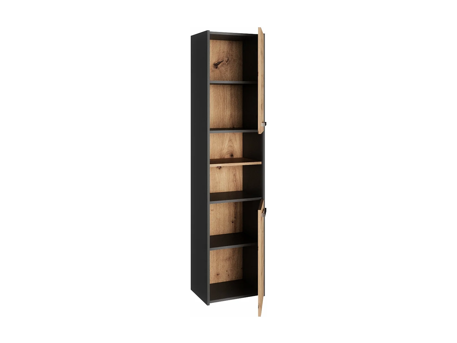 Armoire de salle de bain, Anthracite / Chêne Artisan, 170 x 40 x 30 cm