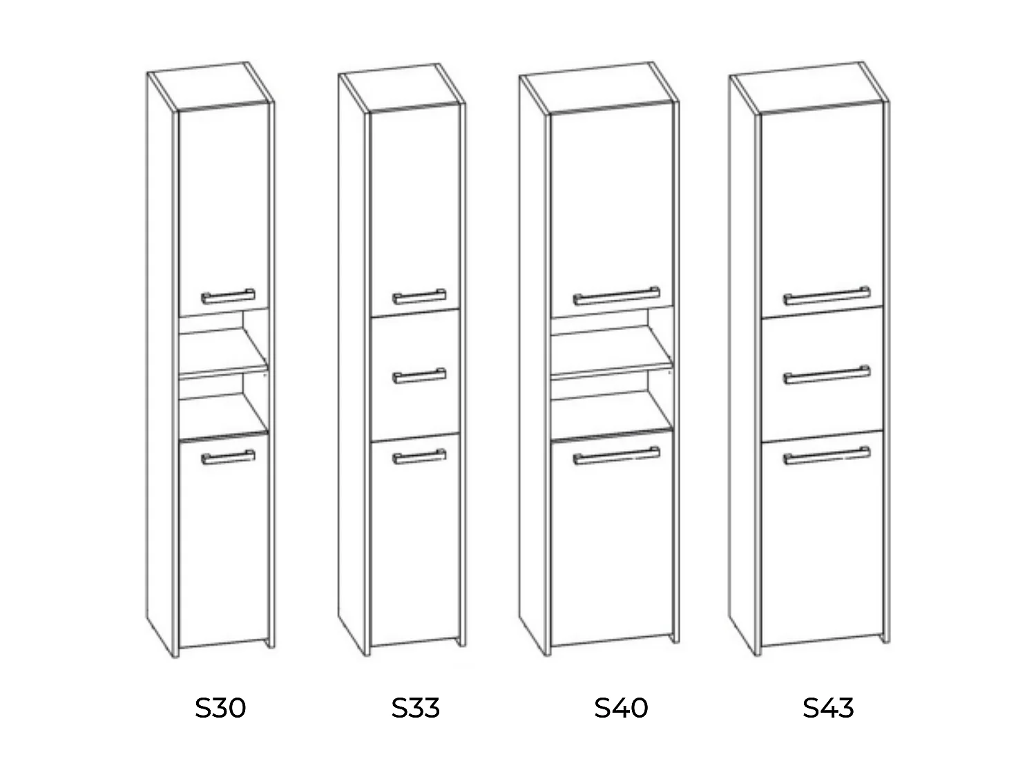 Armoire de salle de bain, Anthracite / Chêne Artisan, 170 x 40 x 30 cm
