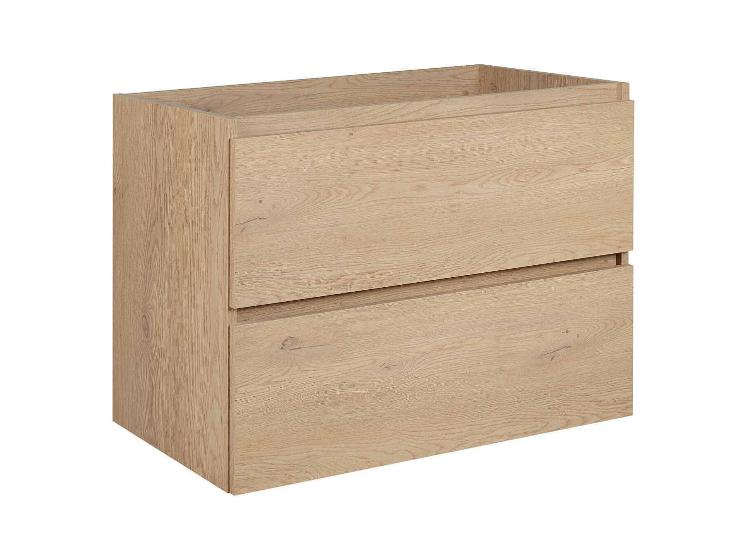 Meuble de salle de bain 80 cm, Couleur : Chêne Clair, 80 x 57 x 46 cm, sans plan de travail