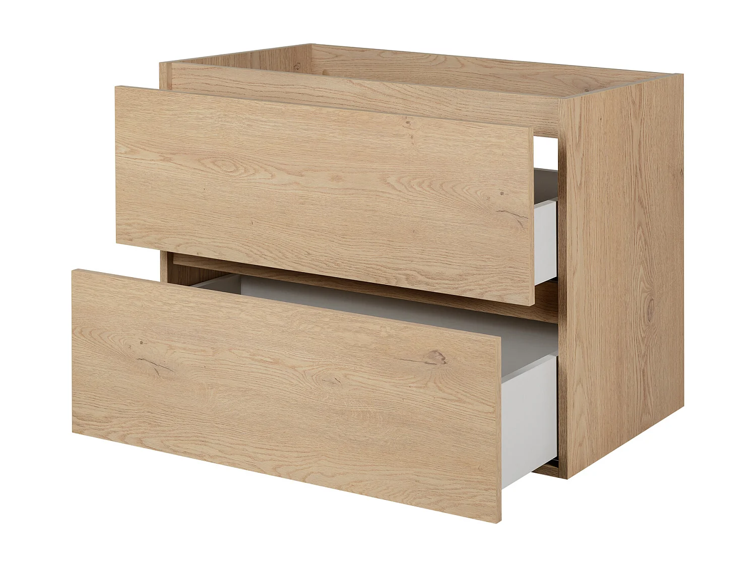 Meuble de salle de bain 80 cm, Couleur : Chêne Clair, 80 x 57 x 46 cm, sans plan de travail