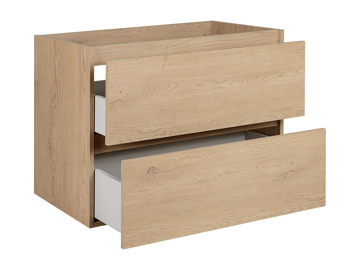 Meuble de salle de bain 80 cm, Couleur : Chêne Clair, 80 x 57 x 46 cm, sans plan de travail