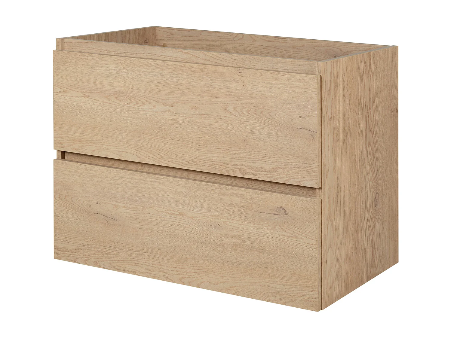 Badkamermeubel 80 cm, Kleur: Licht eiken, 80 x 60,7 x 46 cm