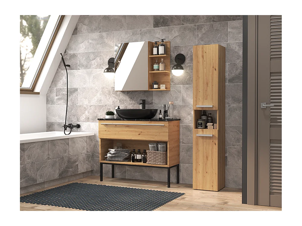Meble łazienkowe, Dąb Artisan, 30 x 174 x 30 cm