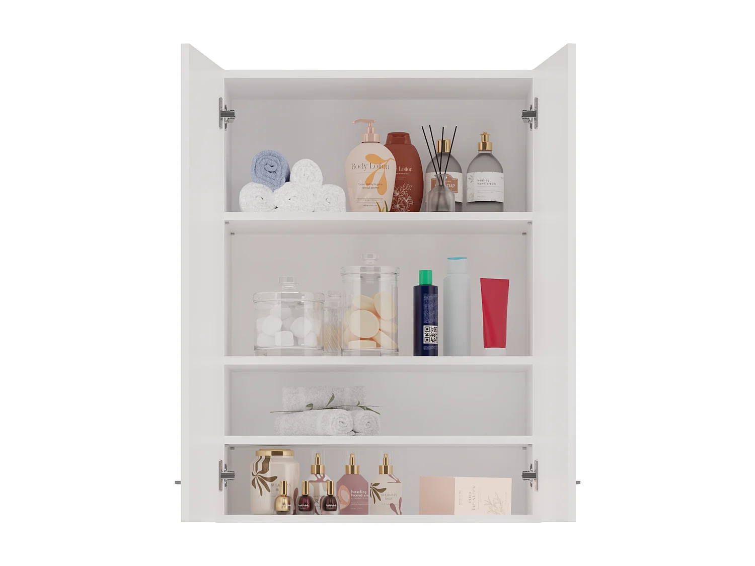 Armoire pour machine à laver, 30 x 64 x 90 cm, Blanc Mat / Blanc Brillant