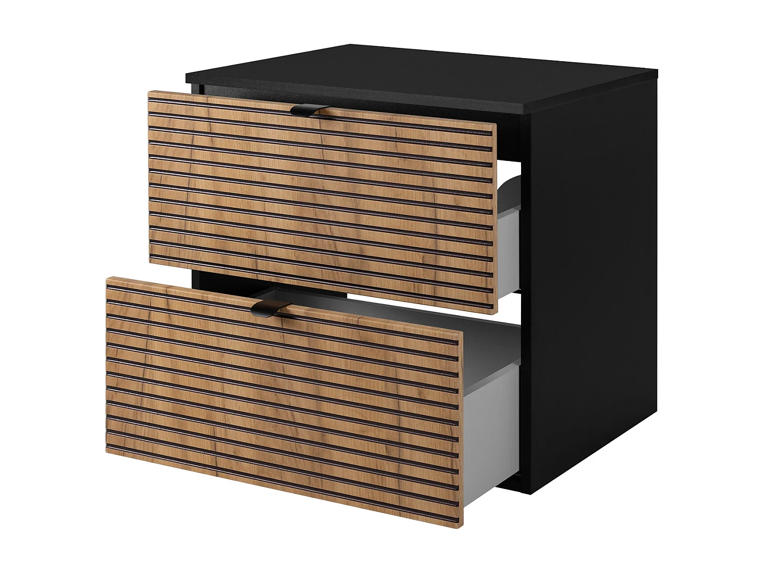 Meuble de salle de bain, Noir Mat, 60 x 57 x 46 cm