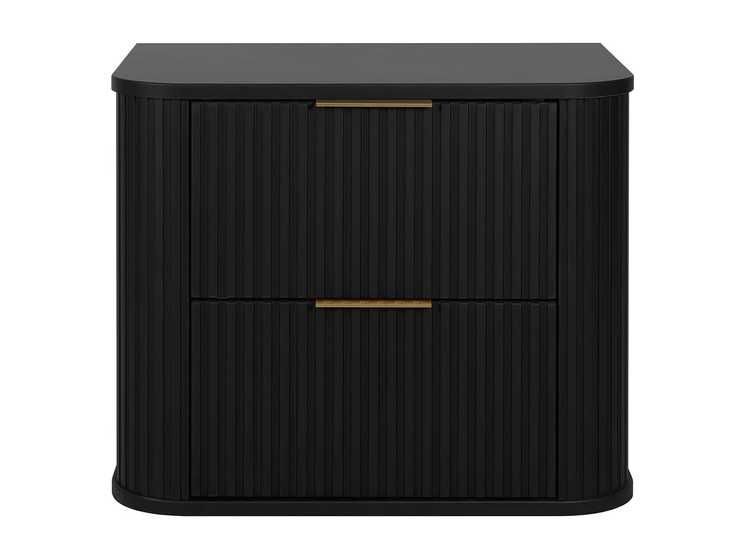 Meuble de salle de bain, Noir Mat, poignée dorée, 41,5 x 60 x 51,7 cm